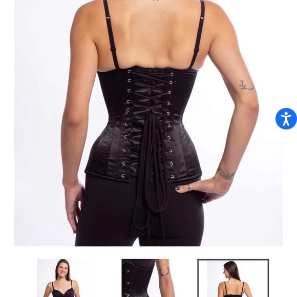 Orchard Corset Satin Hourglass Curve Longline Underbust Corset : CS-426 - Picture 3 of 8